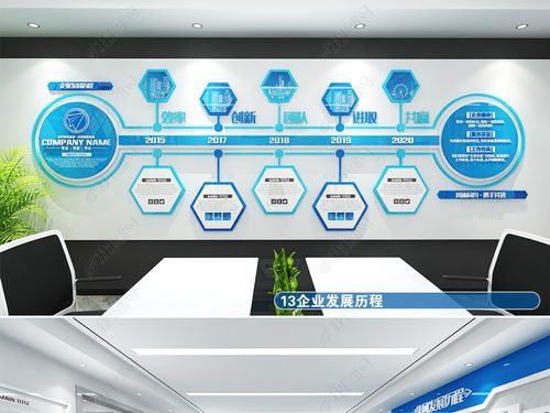 蓝色科技感企业展厅与办公空间一体化设计方案 赋能企业文化与未来愿景
